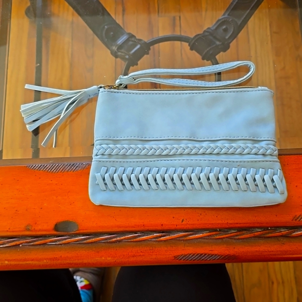 Maurices Baby Blue Clutch/Wristlet
